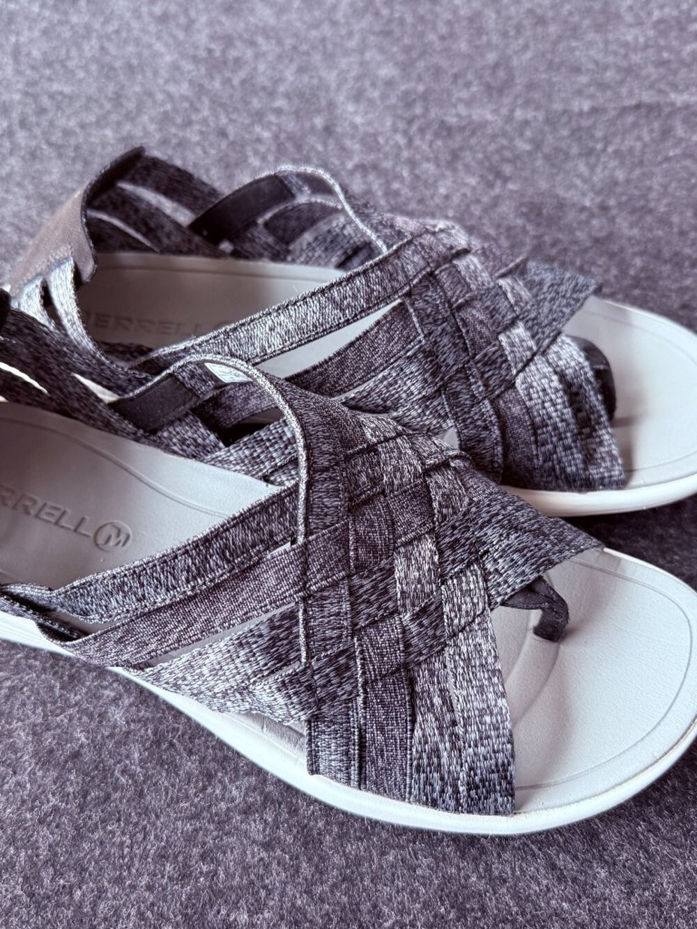 Merrell Duskair Slide Weave Sandals Gray US 6